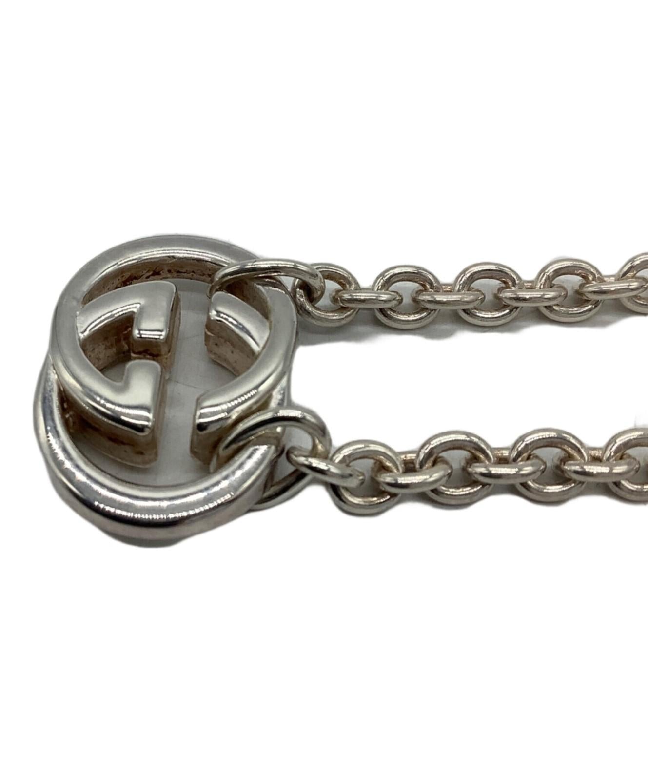 GUCCI Necklace Pendant Interlocking GG Silver Ag925 Women Accessory Authentic