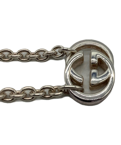 GUCCI Necklace Pendant Interlocking GG Silver Ag925 Women Accessory Authentic