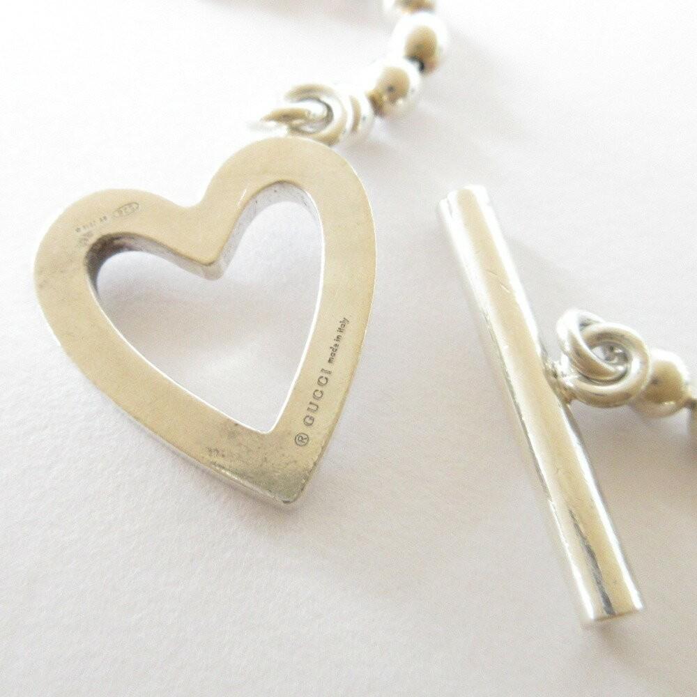 GUCCI Necklace Pendant ball chain Heart Silver 925 Women Accessory Authentic