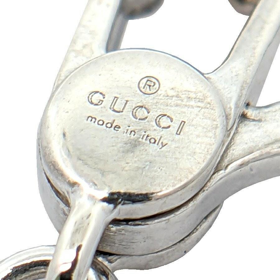 GUCCI Necklace Pendant Knot Heart Silver 925 Women Accessory Authentic