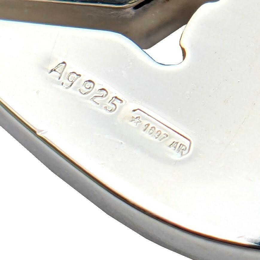 GUCCI Necklace Pendant Knot Heart Silver 925 Women Accessory Authentic