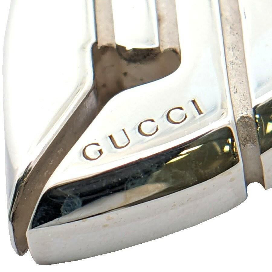 GUCCI Necklace Pendant Knot Heart Silver 925 Women Accessory Authentic