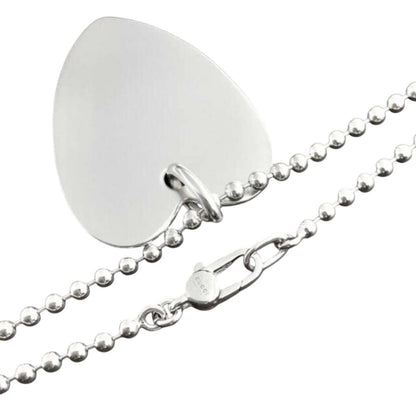GUCCI Necklace Pendant Heart Silver 925 Women Accessory Authentic