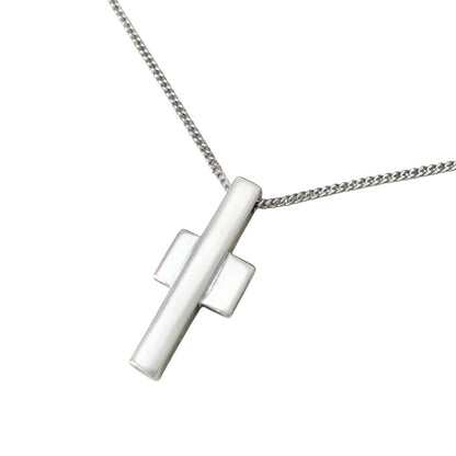 GUCCI Necklace Pendant cross Silver 925 Women Accessory Authentic