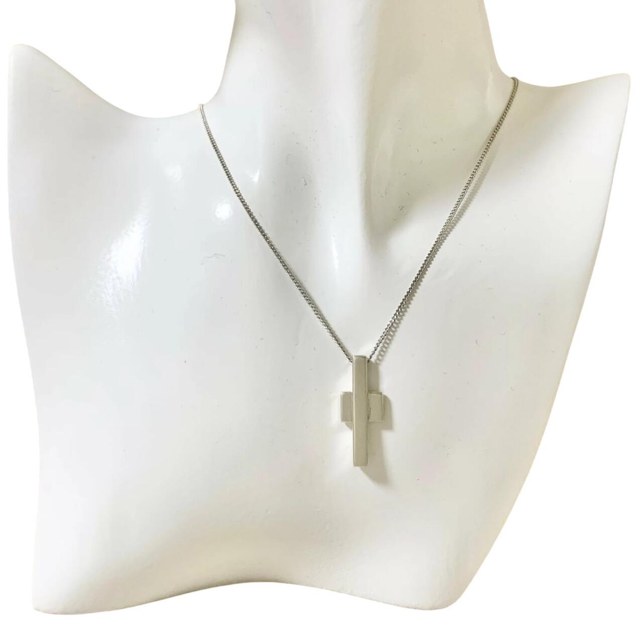 GUCCI Necklace Pendant cross Silver 925 Women Accessory Authentic