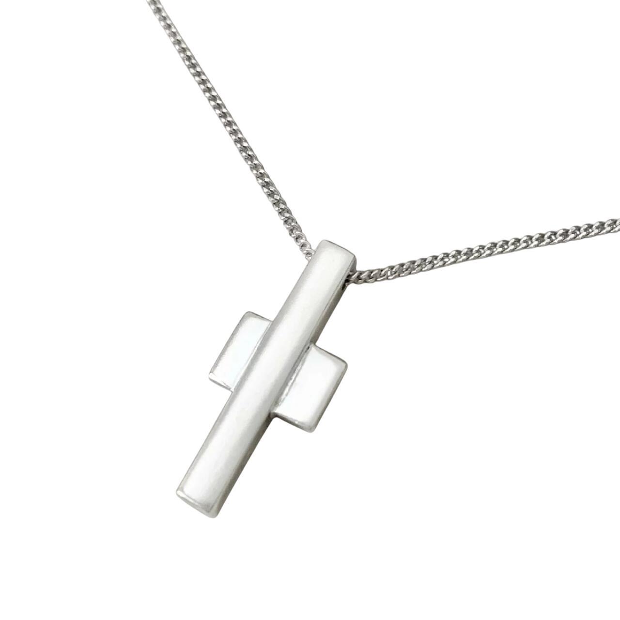 GUCCI Necklace Pendant cross Silver 925 Women Accessory Authentic