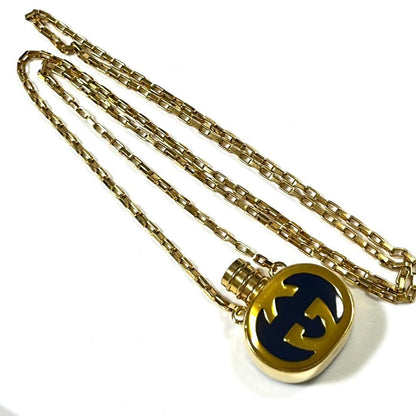 GUCCI Necklace Pendant Interlocking G Perfume bottle Women Accessory Authentic