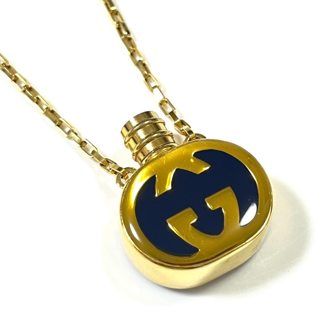 GUCCI Necklace Pendant Interlocking G Perfume bottle Women Accessory Authentic