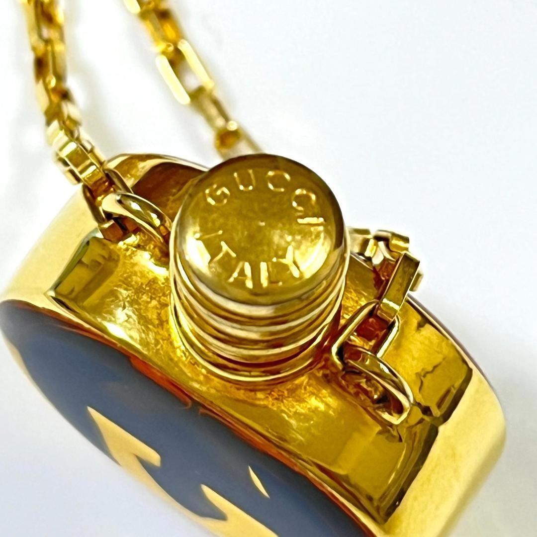 GUCCI Necklace Pendant Interlocking G Perfume bottle Women Accessory Authentic