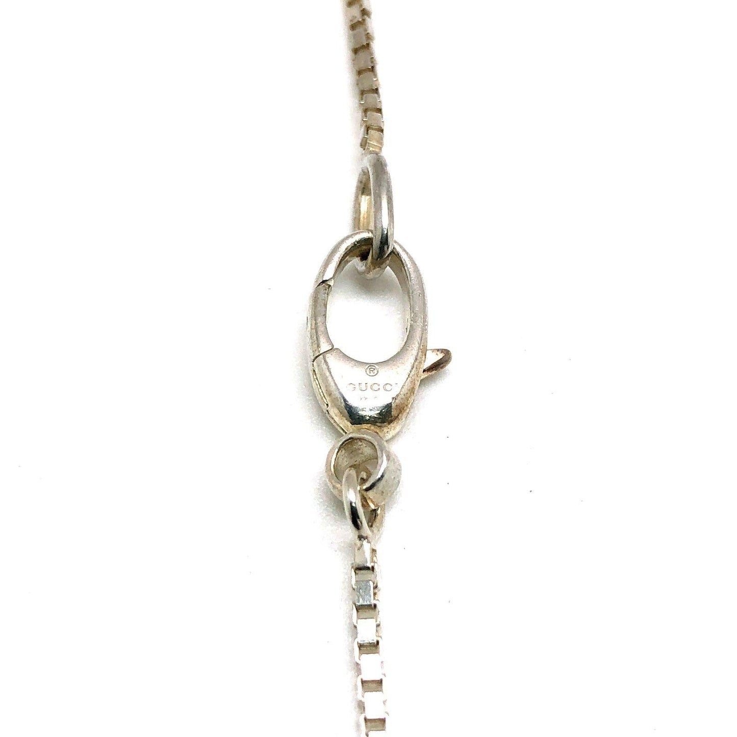 GUCCI Necklace Pendant Bamboo Heart Silver 925 Women Accessory Authentic