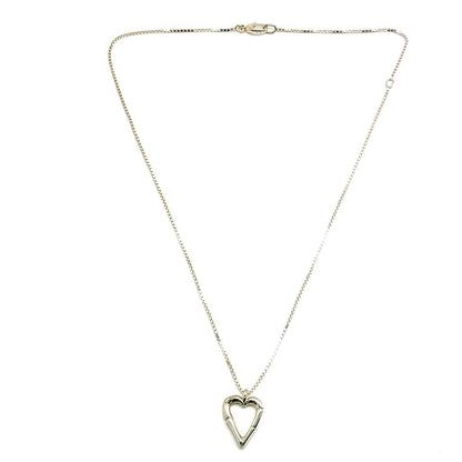 GUCCI Necklace Pendant Bamboo Heart Silver 925 Women Accessory Authentic