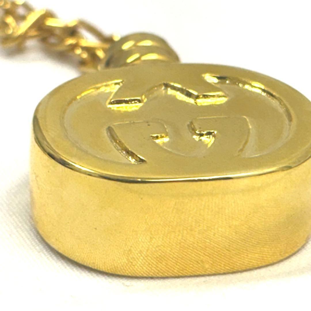 GUCCI Necklace Pendant Old Perfume Bottle Gold Women Accessory Authentic