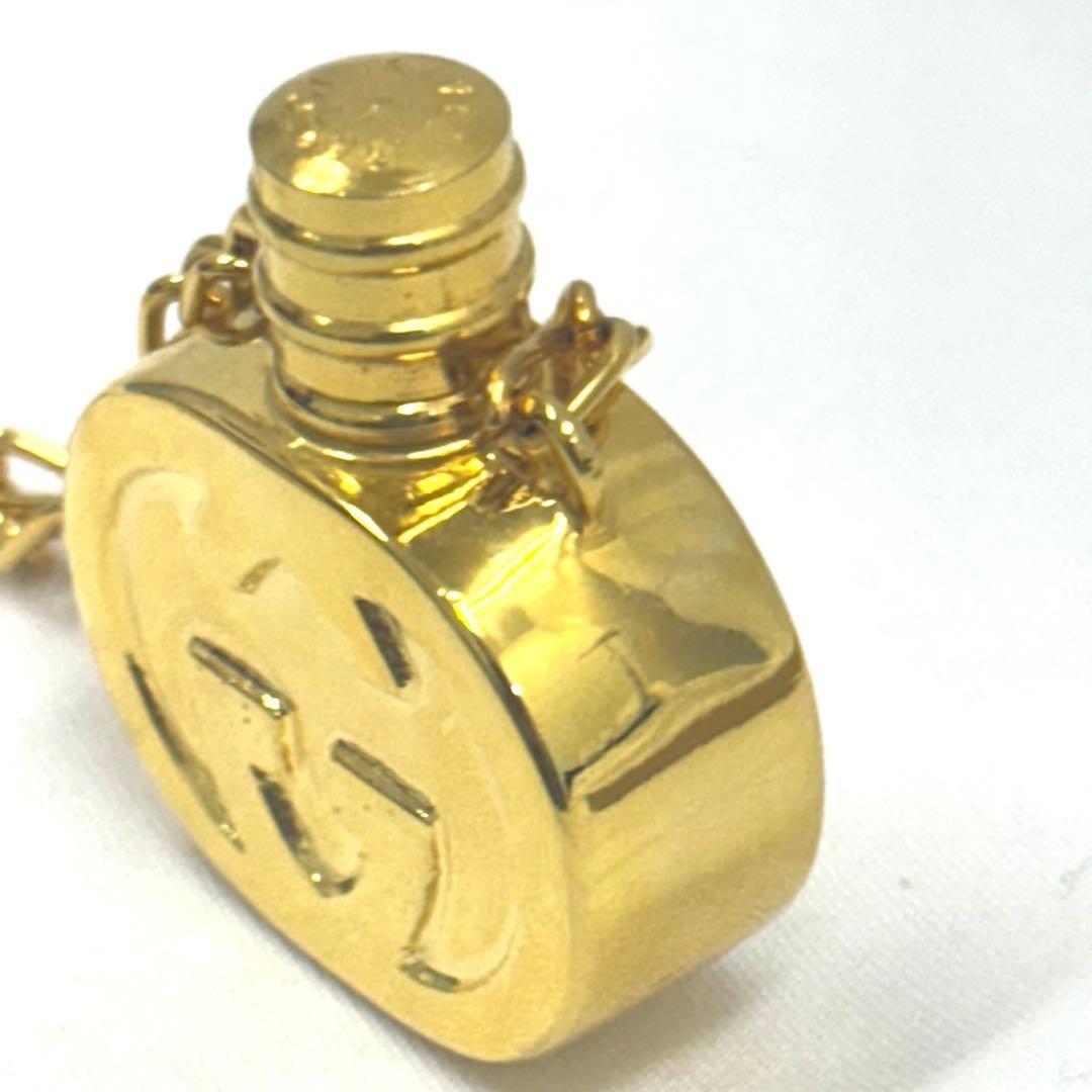 GUCCI Necklace Pendant Old Perfume Bottle Gold Women Accessory Authentic