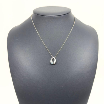 GUCCI Necklace Pendant Blue Topaz Silver 925 Women Accessory Authentic