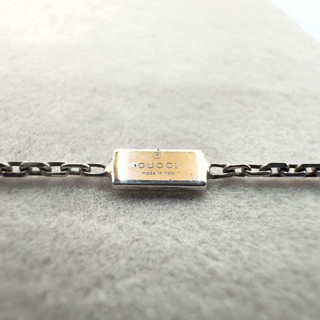 GUCCI Necklace Pendant Blue Topaz Silver 925 Women Accessory Authentic