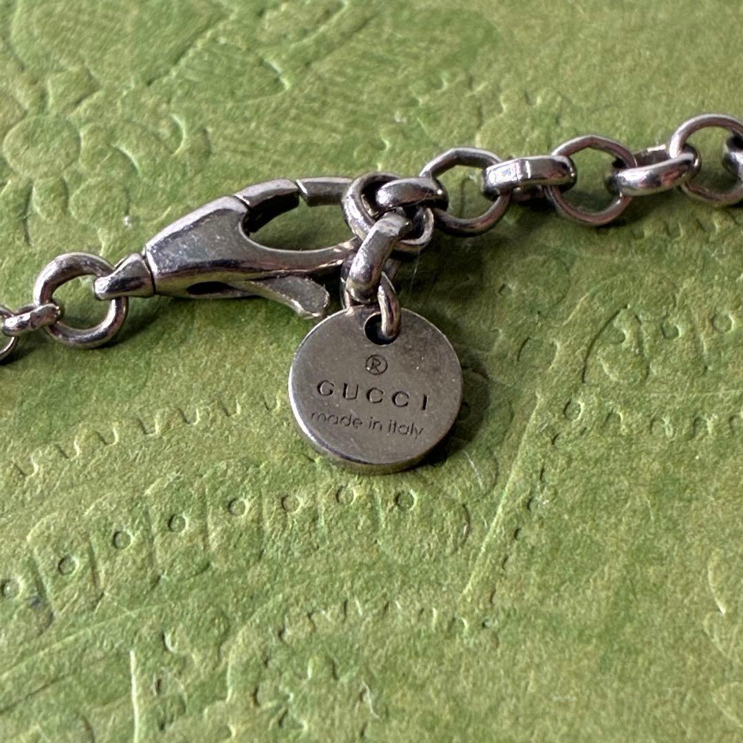 GUCCI Necklace Pendant Chain Silver 925 Men Accessory Authentic