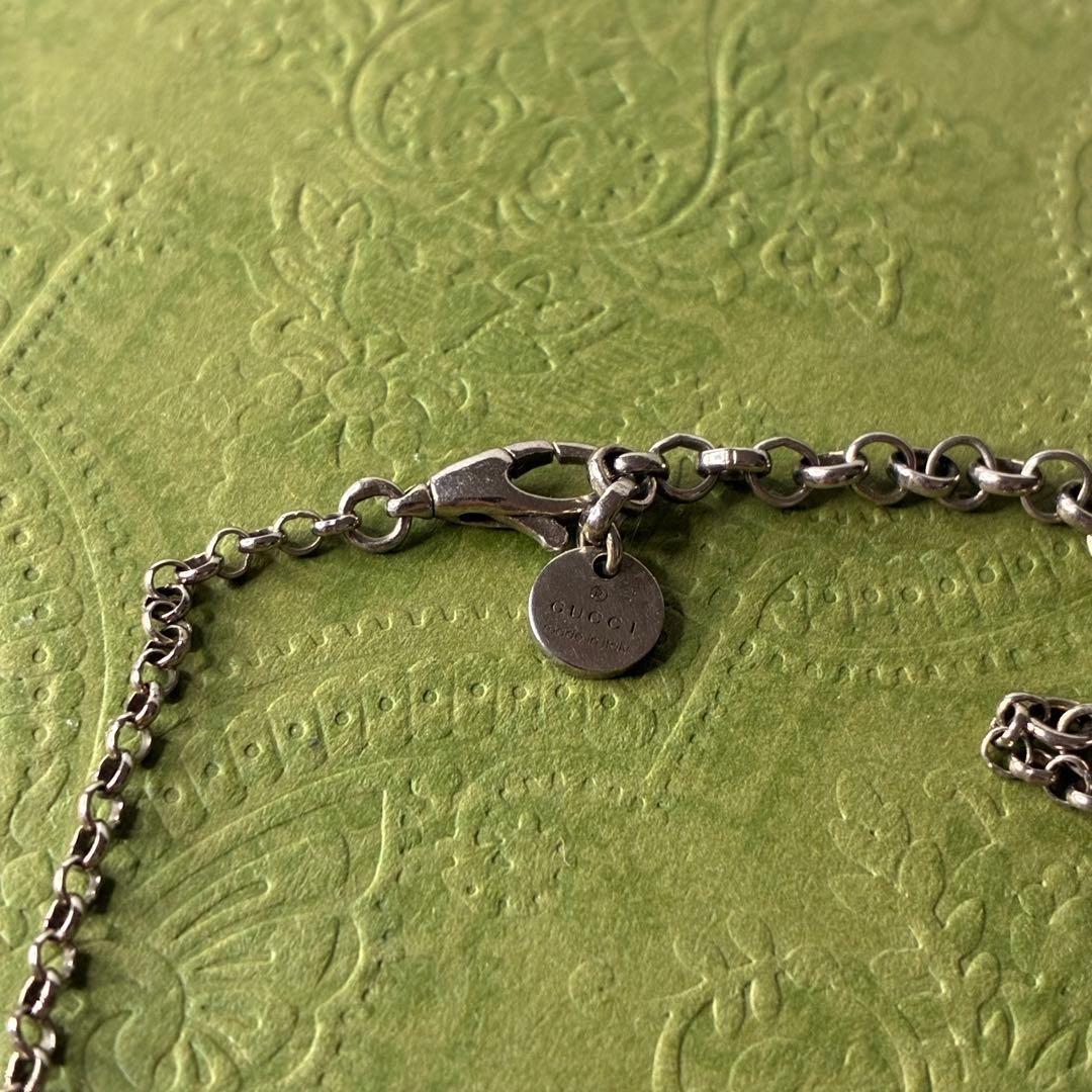 GUCCI Necklace Pendant Chain Silver 925 Men Accessory Authentic