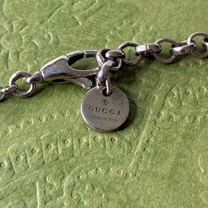 GUCCI Necklace Pendant Chain Silver 925 Men Accessory Authentic