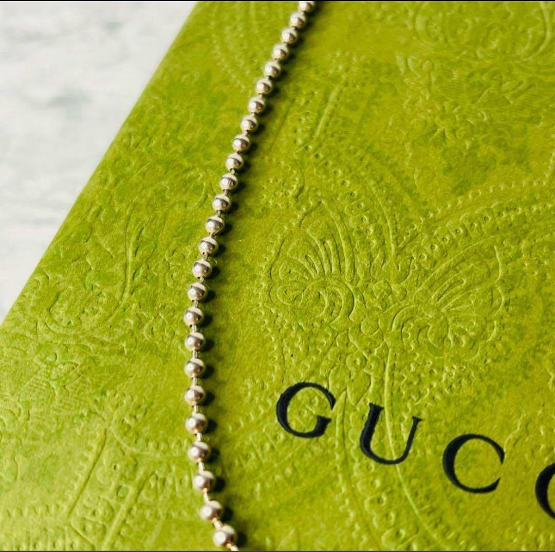 GUCCI Necklace Pendant ball chain Silver 925 Men Accessory Authentic