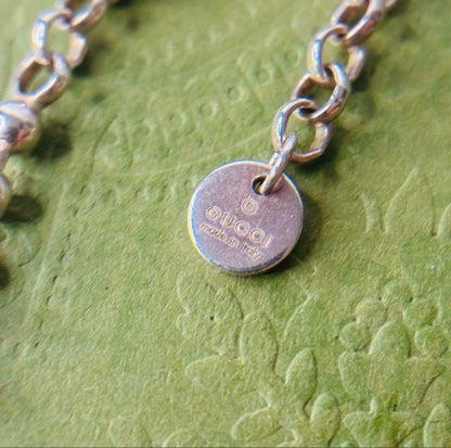 GUCCI Necklace Pendant ball chain Silver 925 Men Accessory Authentic