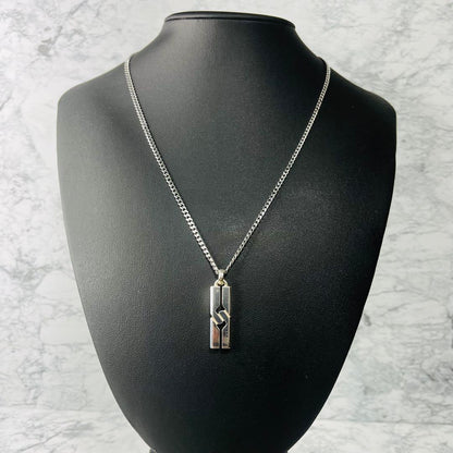 GUCCI Necklace Pendant Knot Infinity Silver 925 Men Accessory Authentic