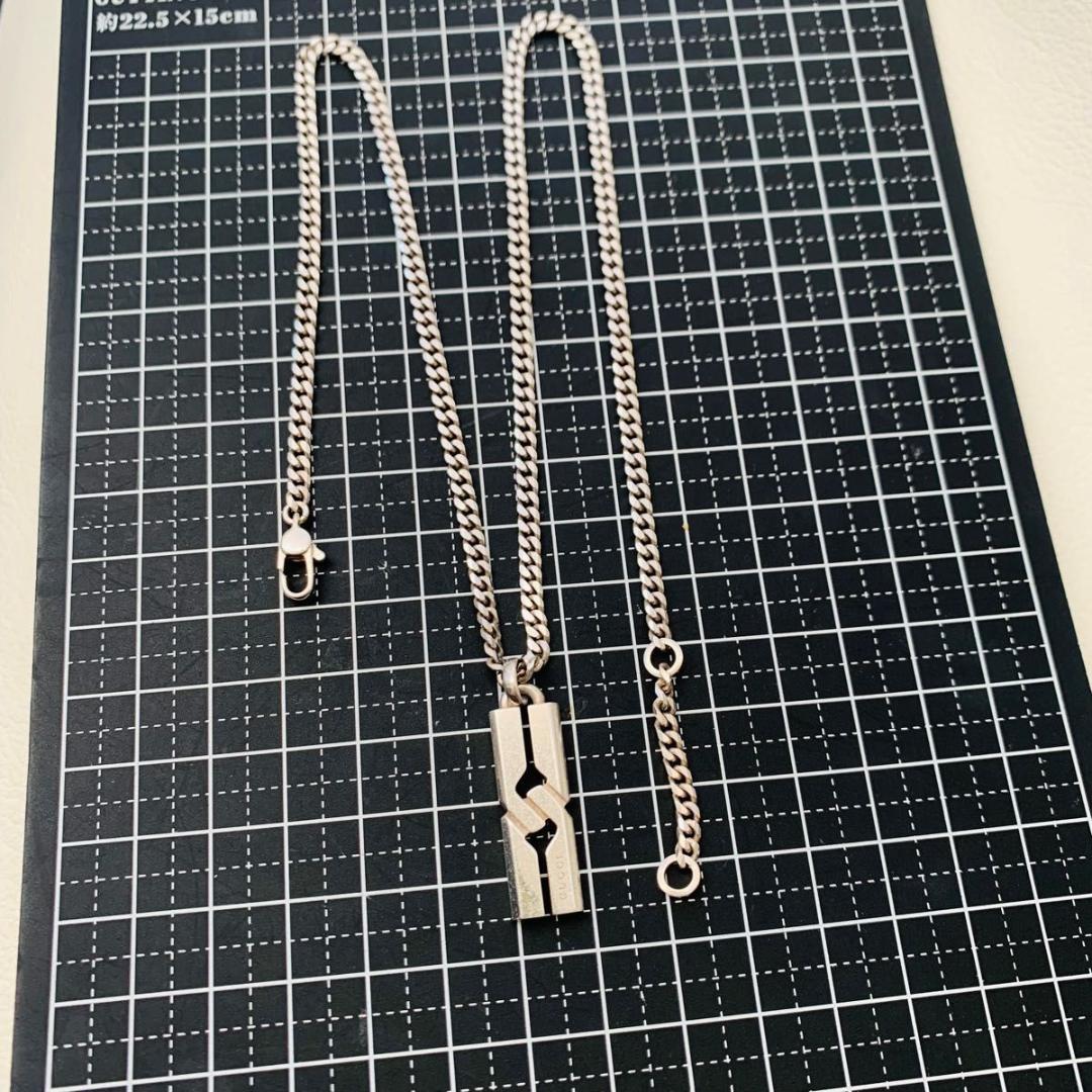 GUCCI Necklace Pendant Knot Infinity Silver 925 Unisex Accessory Authentic