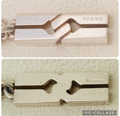 GUCCI Necklace Pendant Knot Infinity Silver 925 Unisex Accessory Authentic