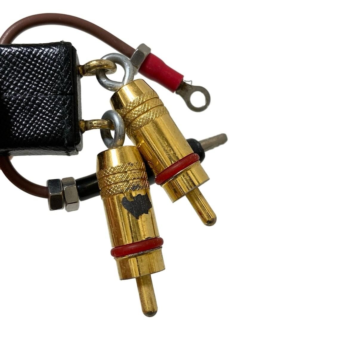 PRADA Key Ring Keychain Bag Charm Logo Robot Black White Multicolor Authentic