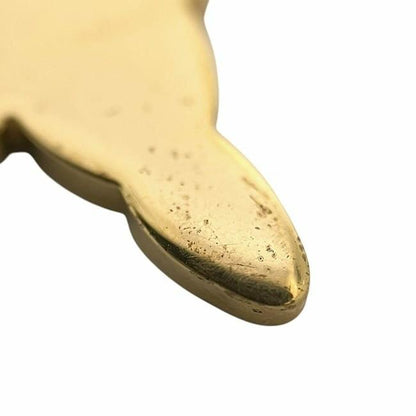 PRADA Key Ring Keychain Bag Charm Poodle Bunny Gold Authentic