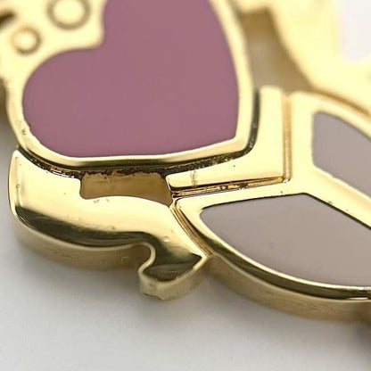 PRADA Key Ring Keychain Bag Charm Poodle Bunny Gold Authentic