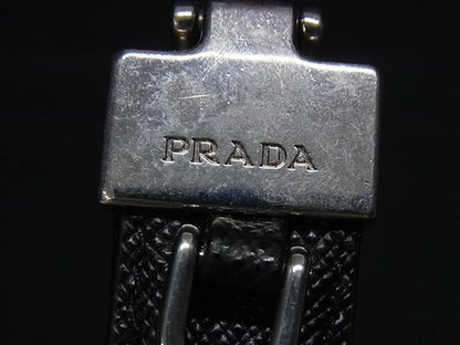 PRADA Key Ring Keychain Bag Charm Robot Leather Black Multicolor Authentic