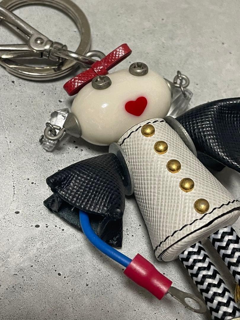 PRADA Key Ring Keychain Bag Charm Robot Multicolor Authentic