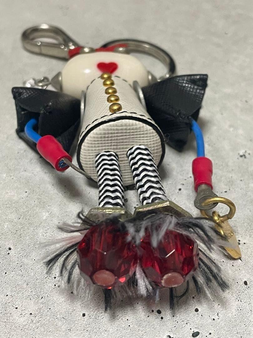 PRADA Key Ring Keychain Bag Charm Robot Multicolor Authentic