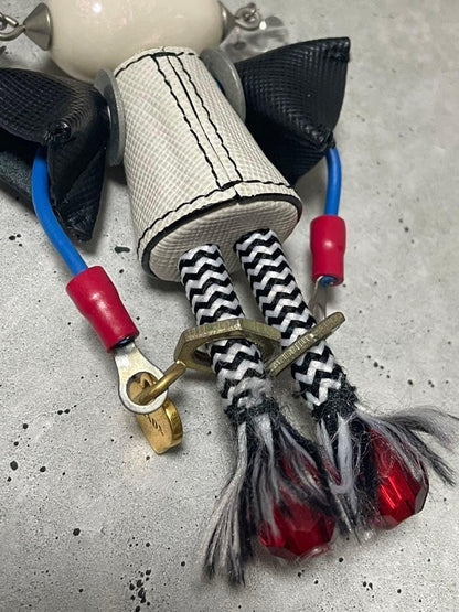 PRADA Key Ring Keychain Bag Charm Robot Multicolor Authentic