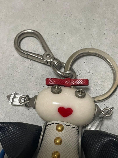 PRADA Key Ring Keychain Bag Charm Robot Multicolor Authentic