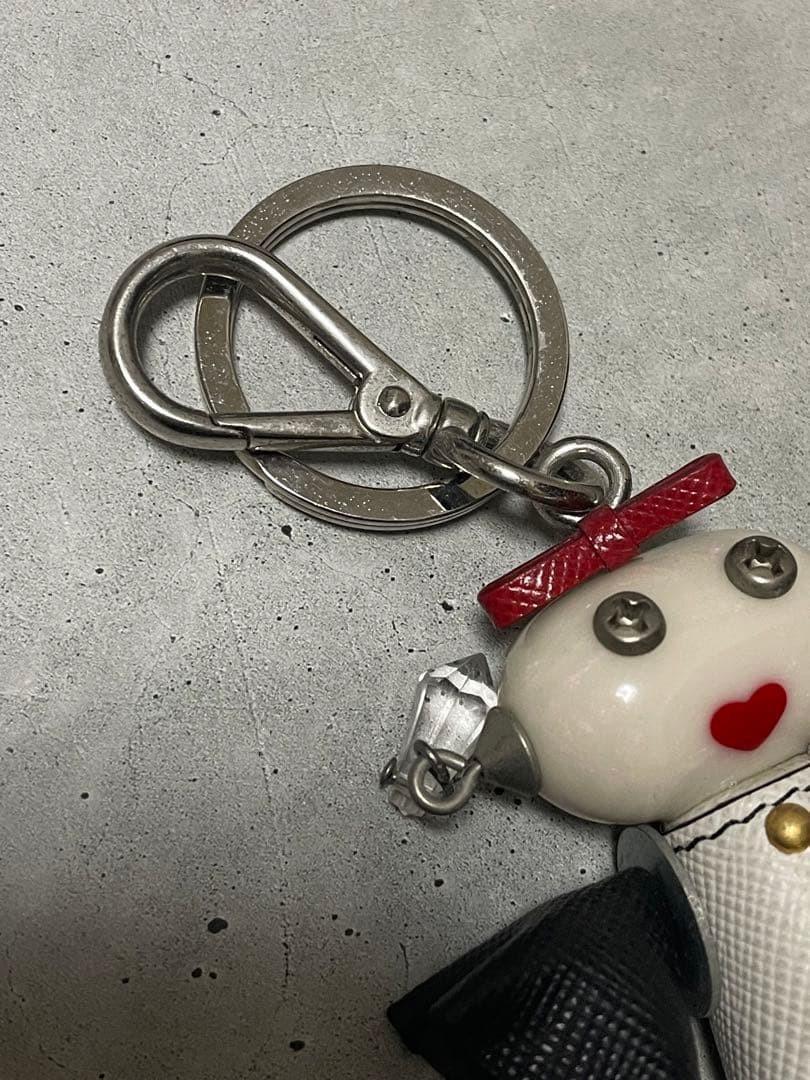 PRADA Key Ring Keychain Bag Charm Robot Multicolor Authentic