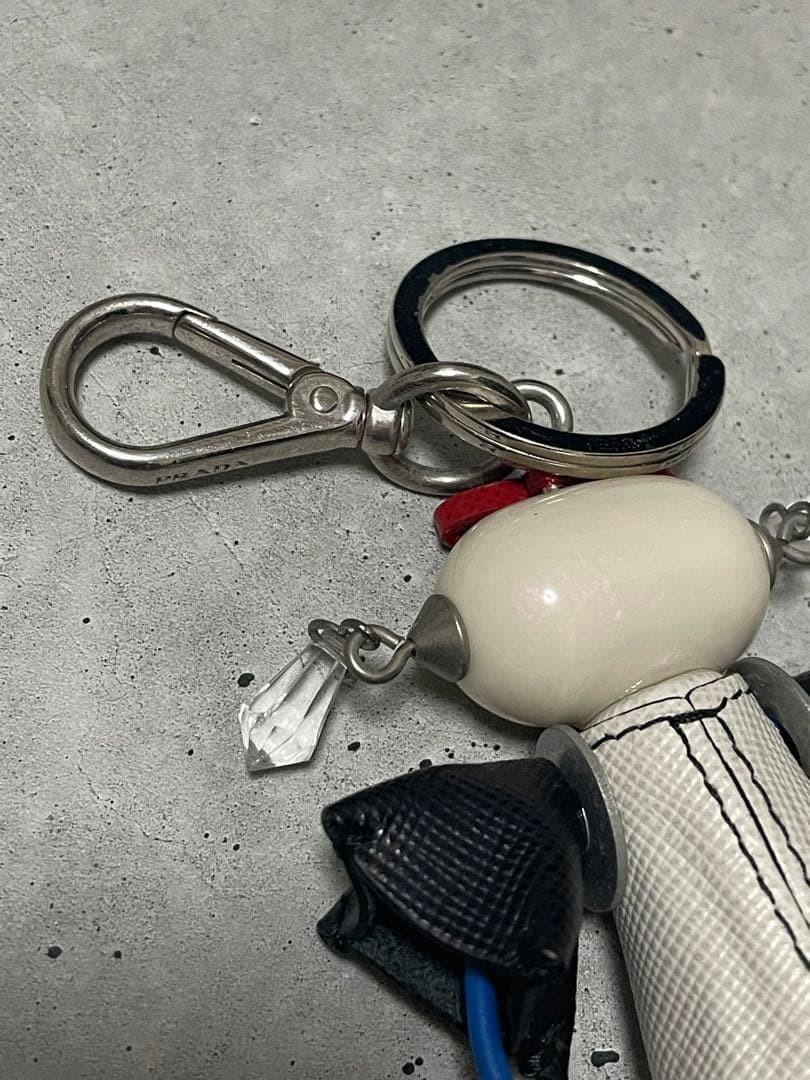 PRADA Key Ring Keychain Bag Charm Robot Multicolor Authentic