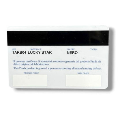 PRADA Key Ring Keychain Bag Charm LUCKY STAR Bear Black Gold Authentic