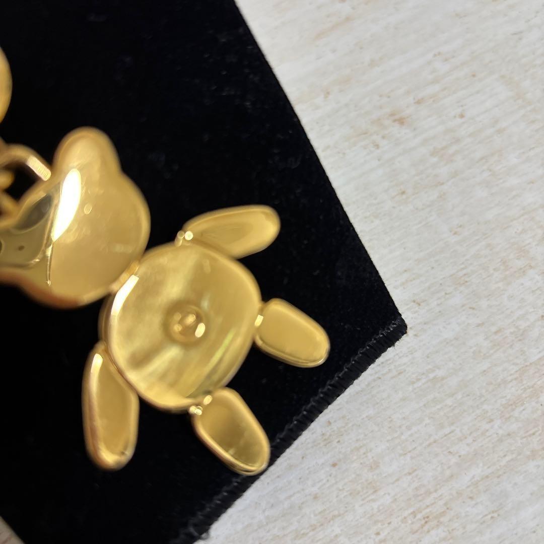 PRADA Key Ring Keychain Bag Charm pig Gold Authentic