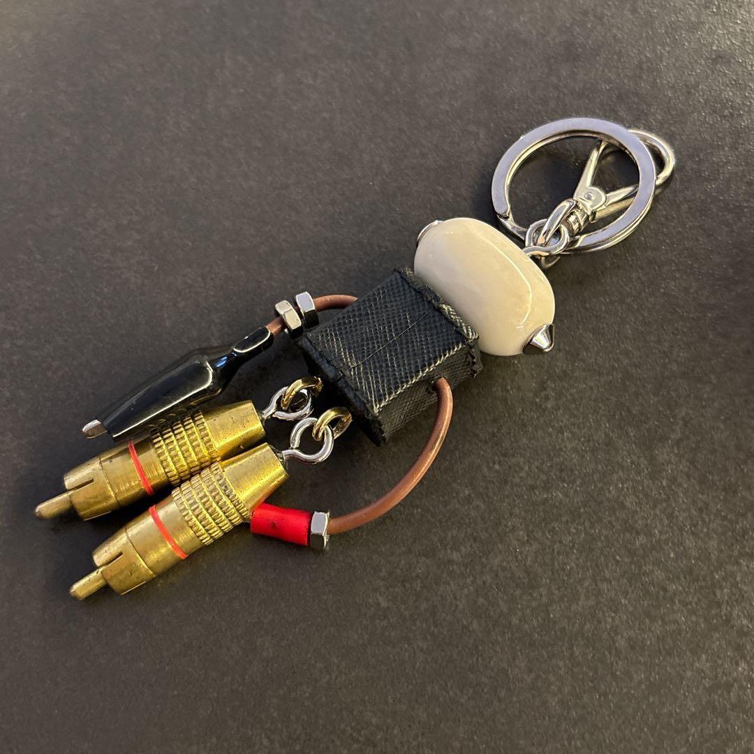 PRADA Key Ring Keychain Bag Charm Logo Robot Multicolor Authentic