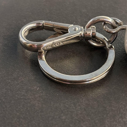 PRADA Key Ring Keychain Bag Charm Logo Robot Multicolor Authentic