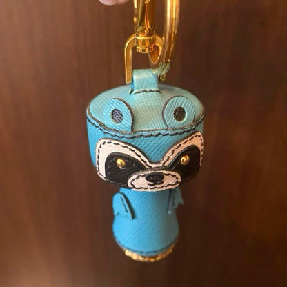 PRADA ROCCO Key Ring Keychain Bag Charm Multicolor Authentic