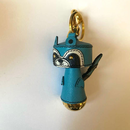 PRADA ROCCO Key Ring Keychain Bag Charm Multicolor Authentic