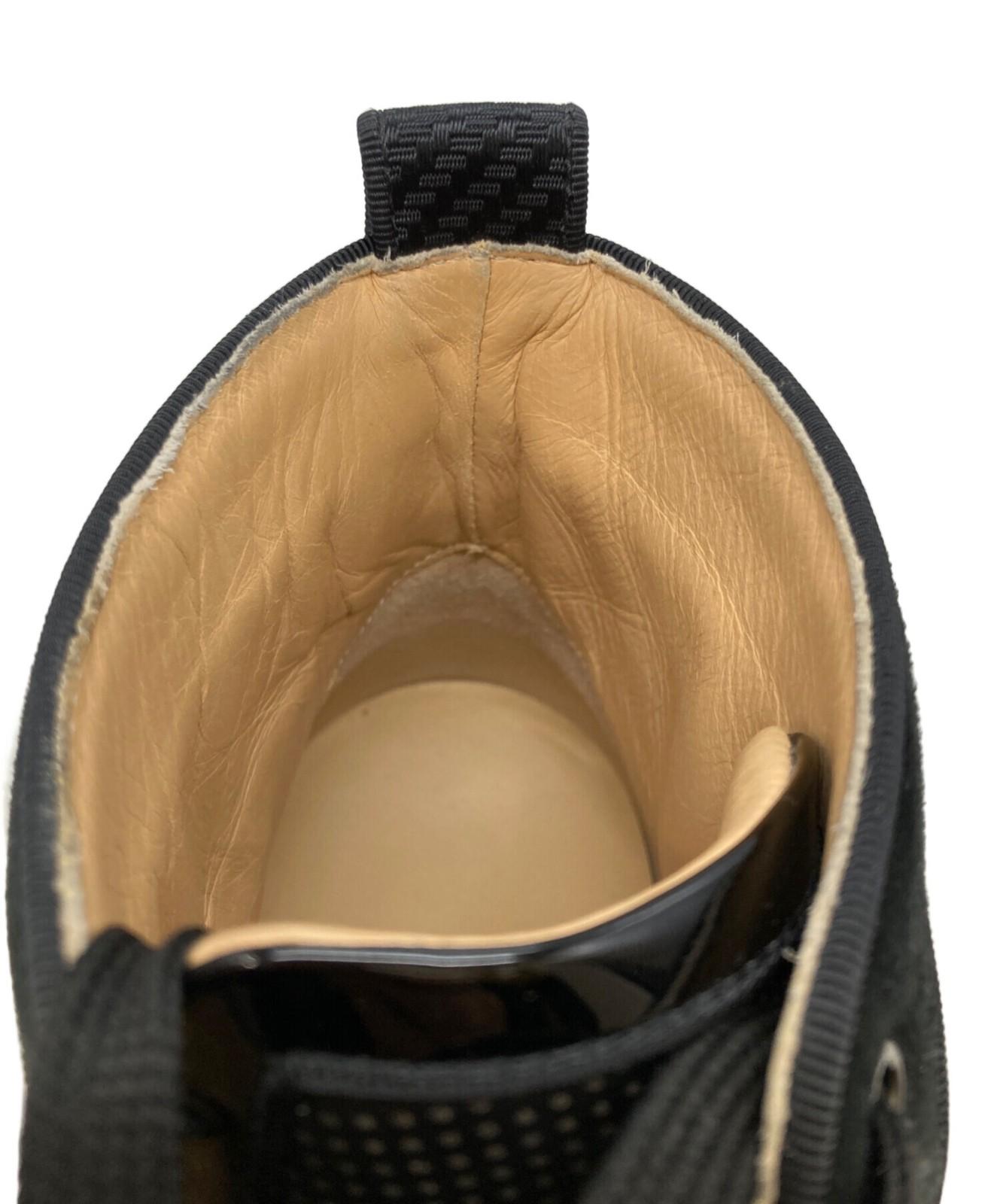 Christian Louboutin Sneakers Shoes High-cut EU 41 US 8 Suede Black Authentic