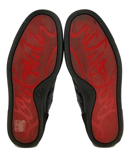 Christian Louboutin Sneakers Shoes High-cut EU 41 US 8 Suede Black Authentic