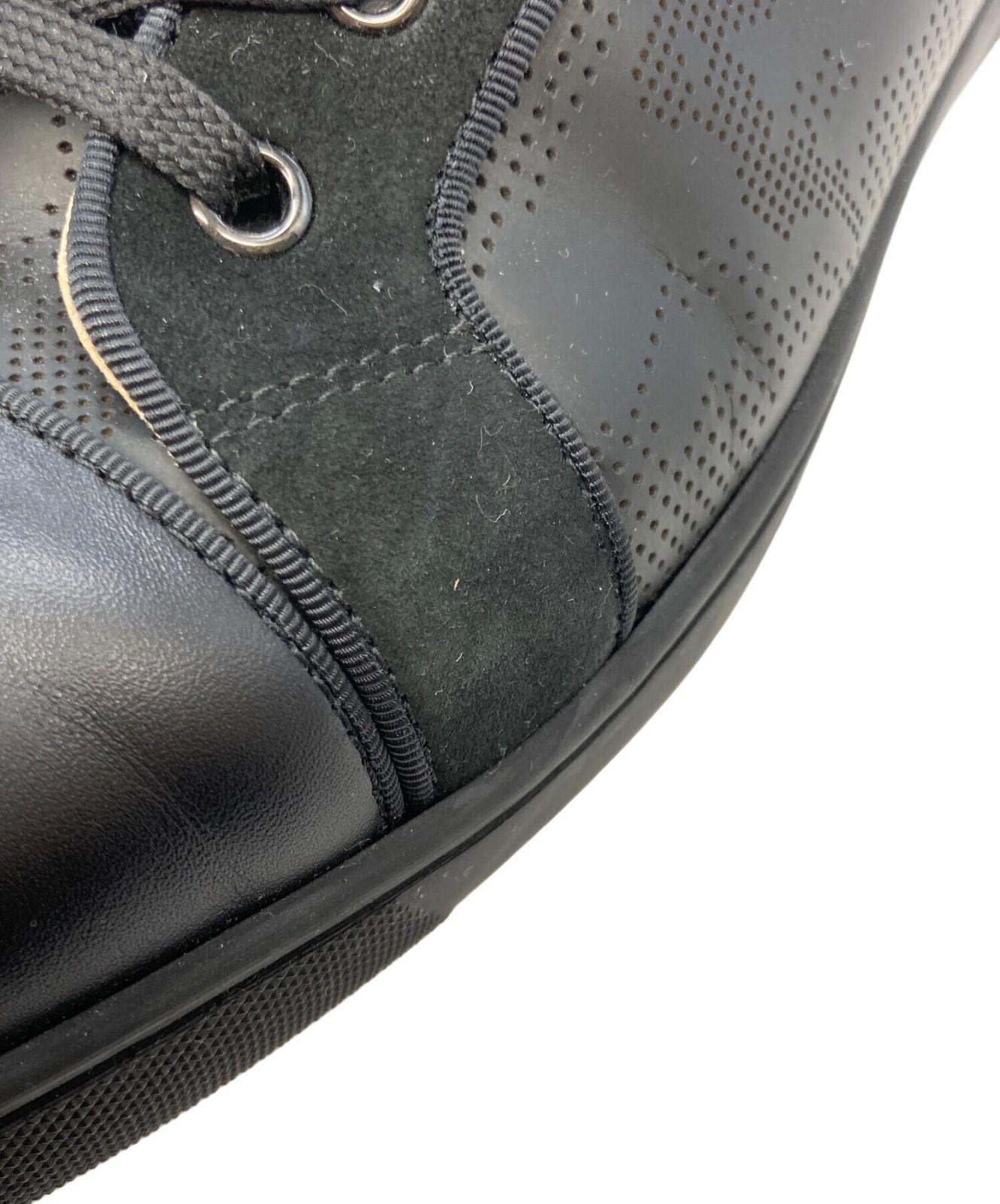 Christian Louboutin Sneakers Shoes High-cut EU 41 US 8 Suede Black Authentic