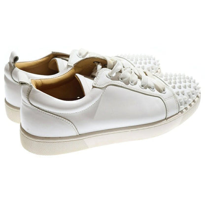 Christian Louboutin Sneakers Shoes Low-Cut Studs EU 42 US 9 Leather White Auth