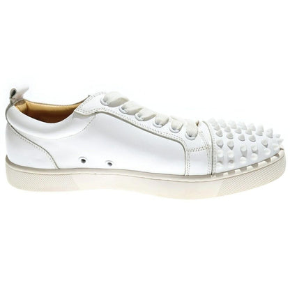 Christian Louboutin Sneakers Shoes Low-Cut Studs EU 42 US 9 Leather White Auth