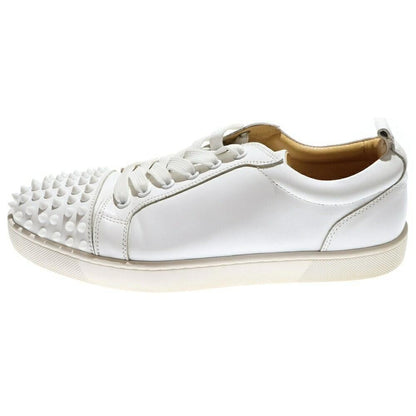 Christian Louboutin Sneakers Shoes Low-Cut Studs EU 42 US 9 Leather White Auth