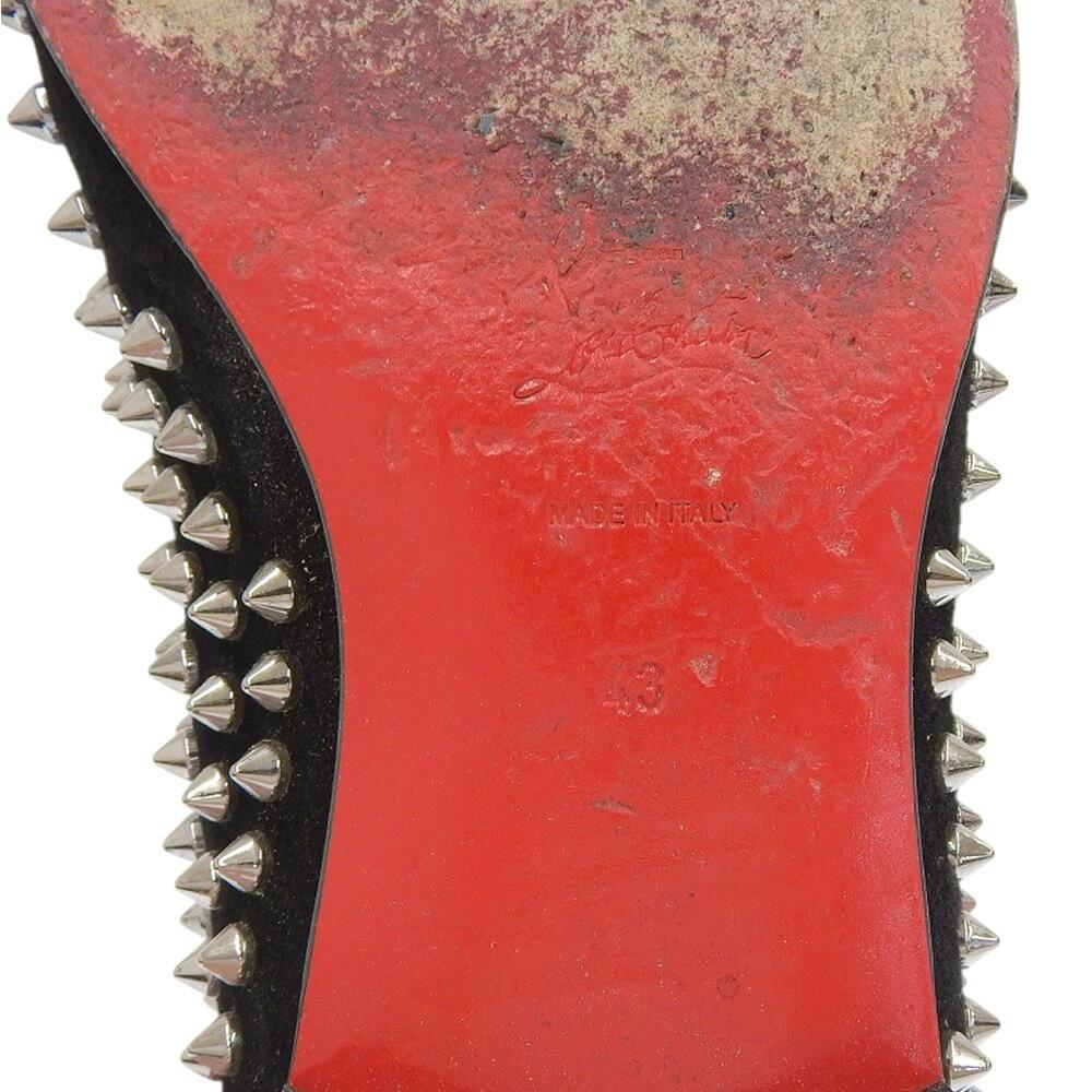 Christian Louboutin Slip-ons Shoes Sneakers Studs EU 43 US 10 Black Authentic